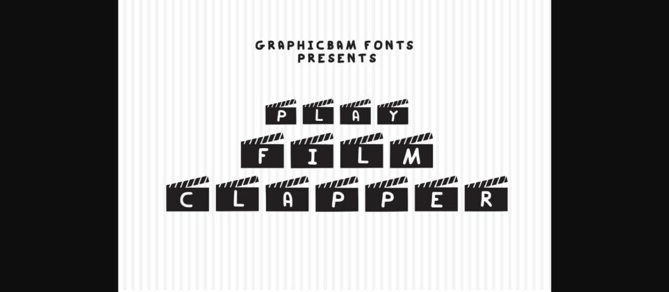 Play Film Clapper Font Poster 3