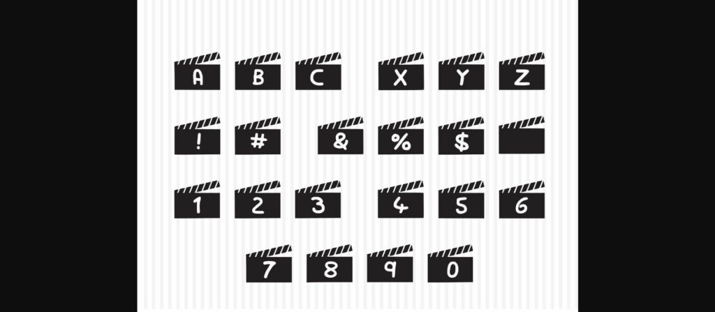 Play Film Clapper Font Poster 4