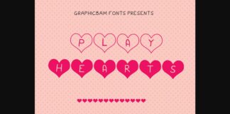 Play Hearts Font Poster 1