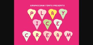 Play Ice Cream Font Poster 1