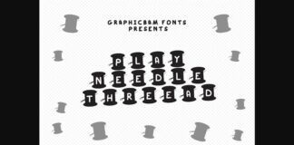 Play Needle Thread Font Poster 1