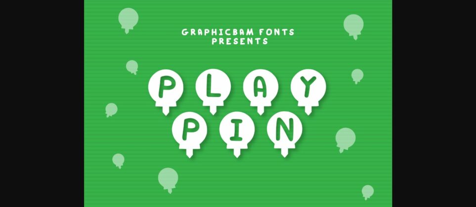 Play Pin Font Poster 3