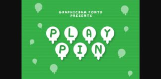 Play Pin Font Poster 1