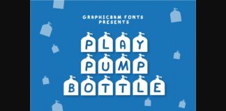 Play Pump Bottle Font Poster 1