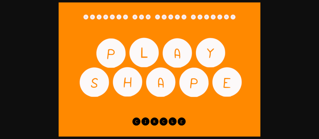 Play Shapes Circles Font Poster 3