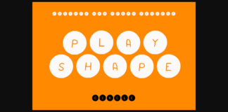 Play Shapes Circles Font Poster 1