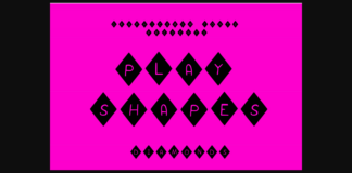 Play Shapes Diamonds Font Poster 1