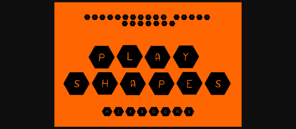 Play Shapes Hexagons Font Poster 3