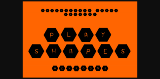 Play Shapes Hexagons Font Poster 1