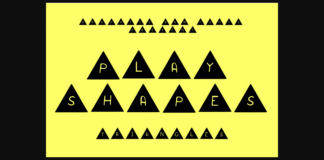 Play Shapes Triangles Font Poster 1