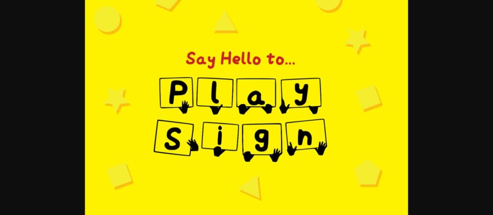 Play Sign Font Poster 3