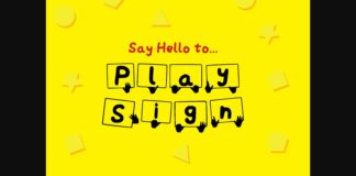 Play Sign Font Poster 1