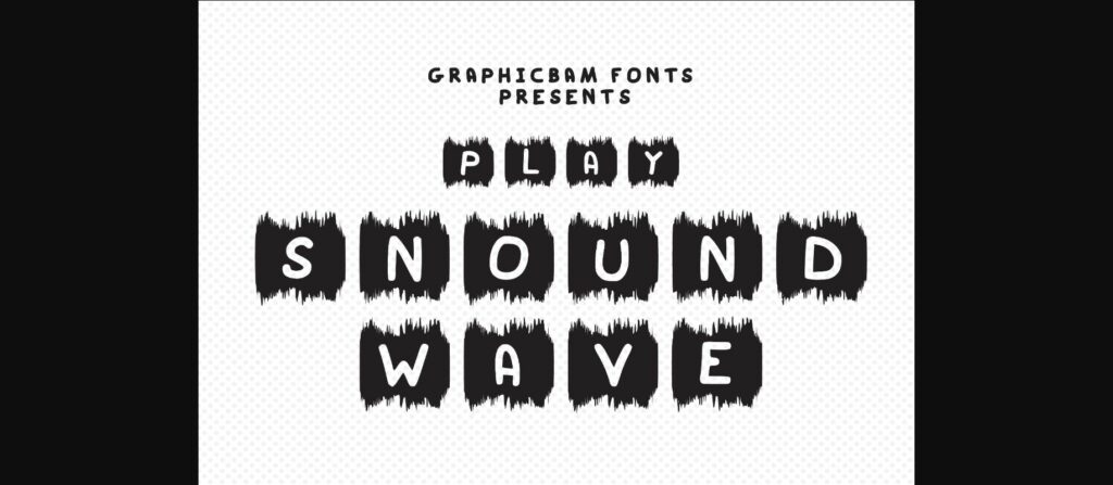 Play Sound Wave Font Poster 3