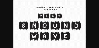 Play Sound Wave Font Poster 1