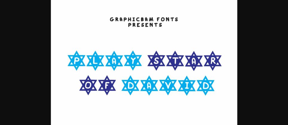 Play Star of David Font Poster 3