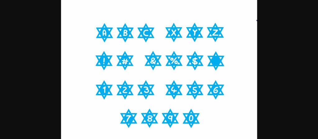 Play Star of David Font Poster 4