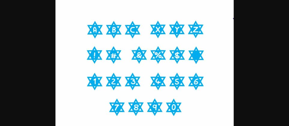 Play Star of David Font Poster 4