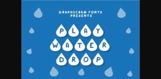 Play Water Drop Font Poster 1