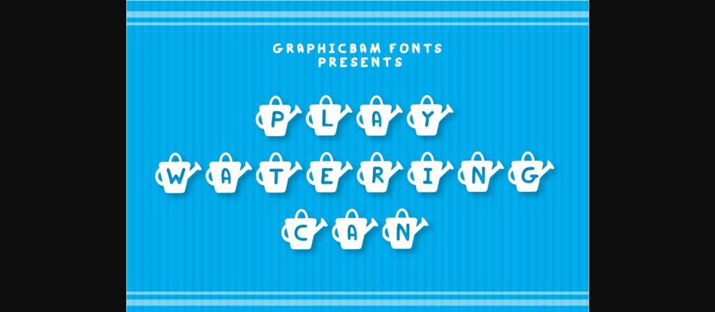 Play Watering Can Font Poster 3