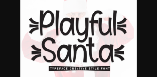 Playful Santa Font Poster 1