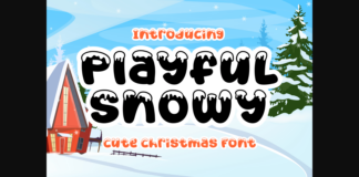 Playful Snowy Font Poster 1