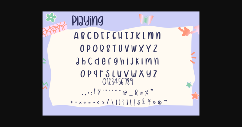 Playing Font Poster 4