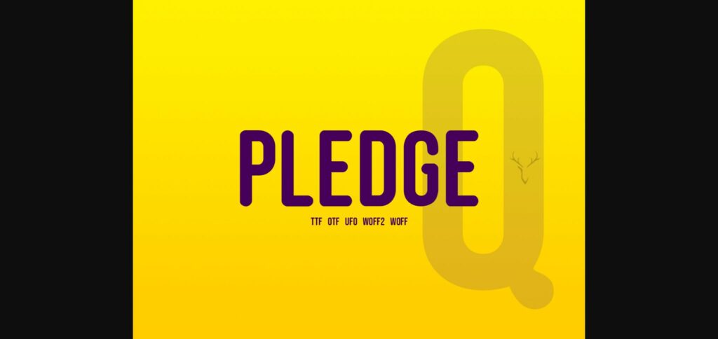 Pledge Font Poster 1