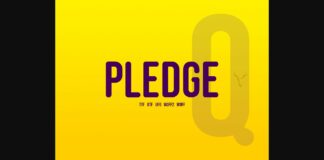 Pledge Font Poster 1