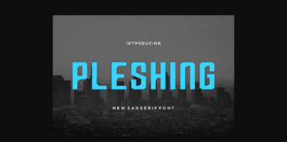 Pleshing Font Poster 1