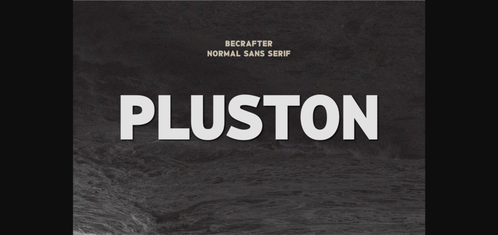 Pluston Font Poster 3