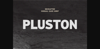 Pluston Font Poster 1