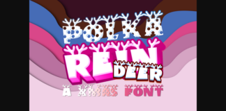 Polka Reindeer Font Poster 1