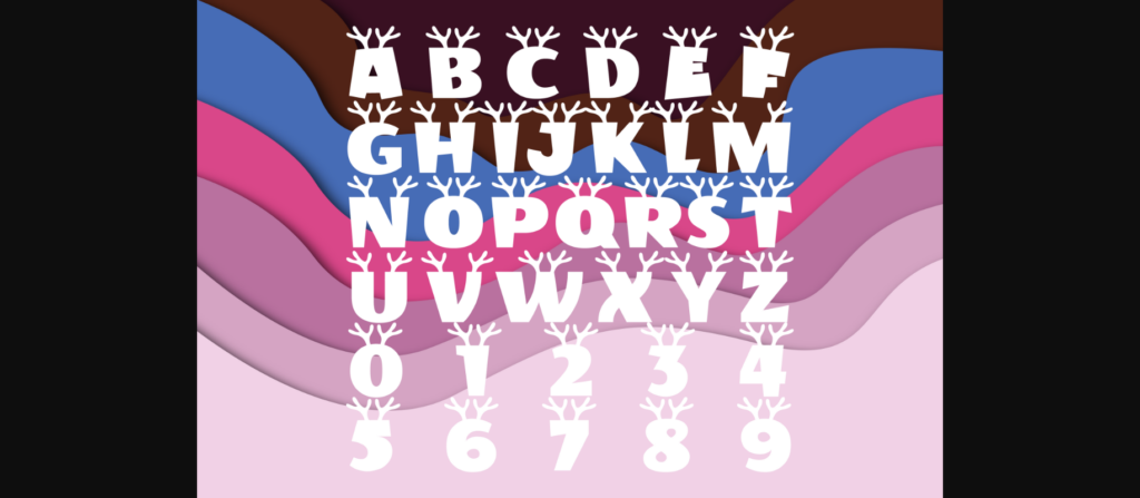 Polka Reindeer Font Poster 4