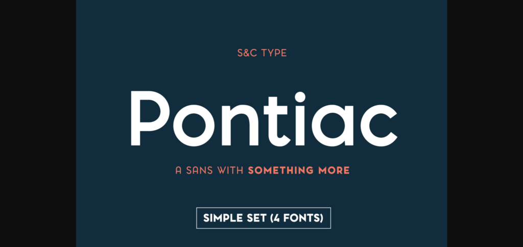 Pontiac Font Poster 3