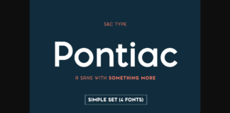 Pontiac Font Poster 1