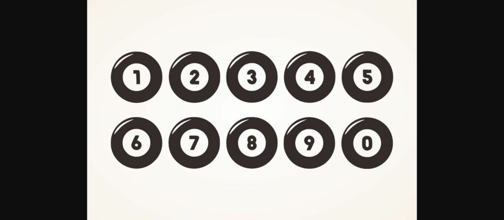 Pool Ball Font Poster 5