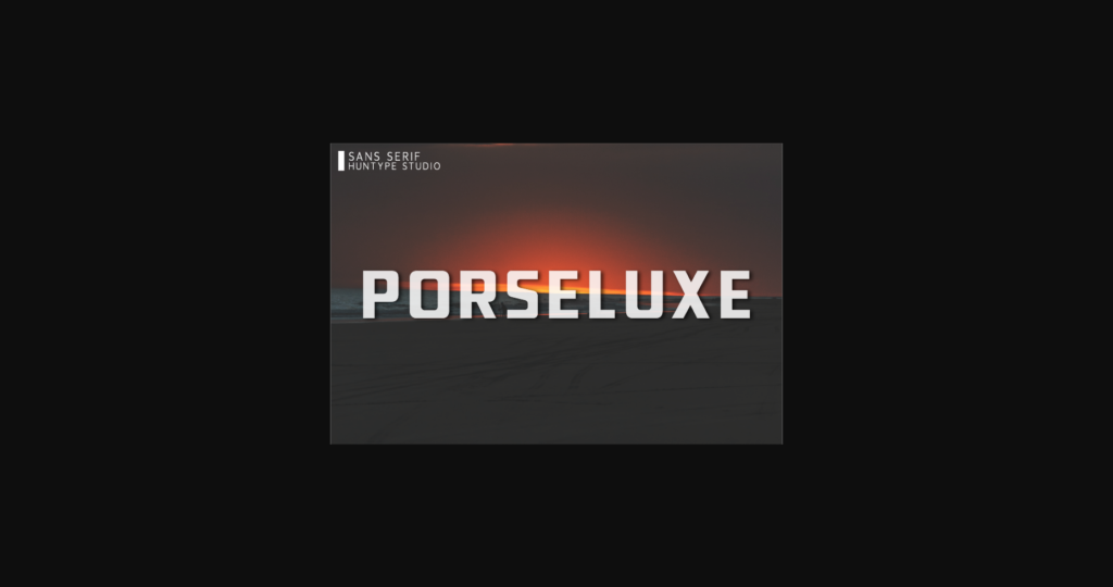 Porseluxe Font Poster 1