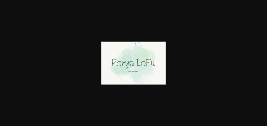 Porya Lofu Font Poster 3