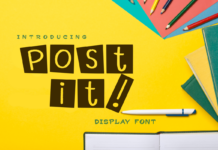 Post It Font Poster 1