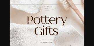 Pottery Gifts Font Poster 1