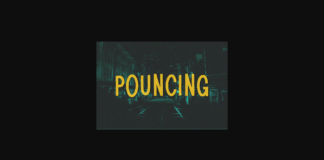 Pouncing Font Poster 1