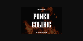 Power Colthic Font Poster 1