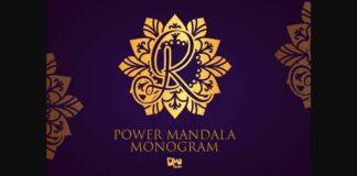 Power Mandala Monogram Font Poster 1