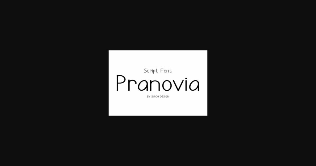 Pranovia Font Poster 3