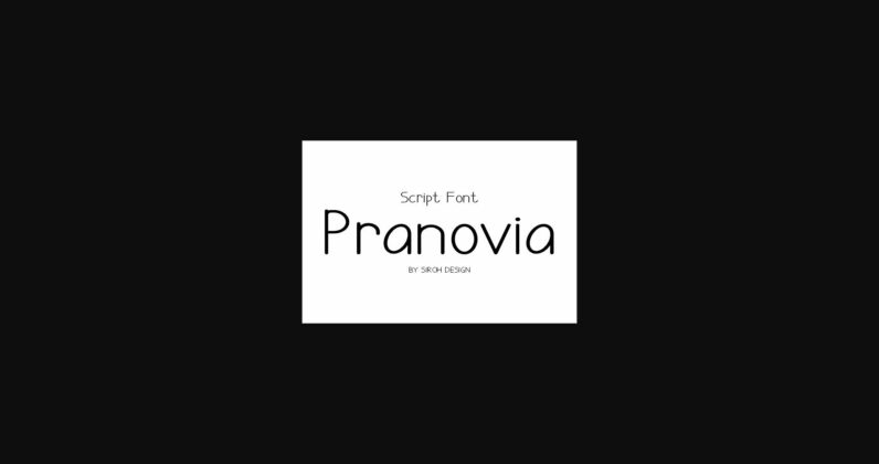 Pranovia Font Poster 3