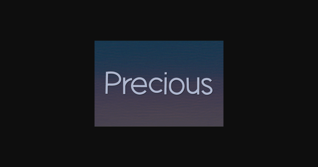 Precious Font Poster 1