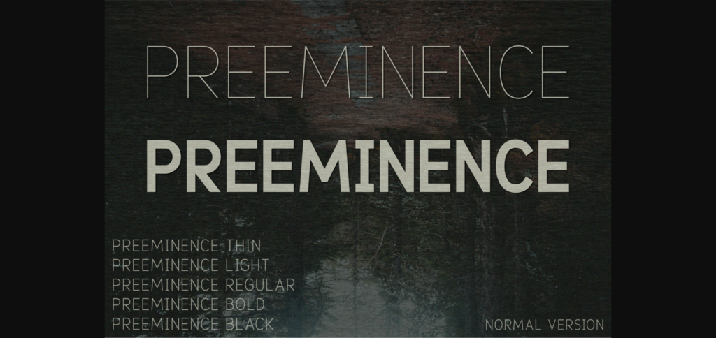 Preeminence Font Poster 3