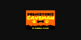 Prehistoric Caveman Font Poster 1