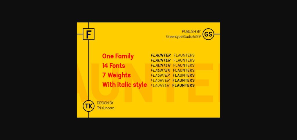 Flaunters Font Poster 4