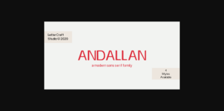 Andallan Font Poster 1